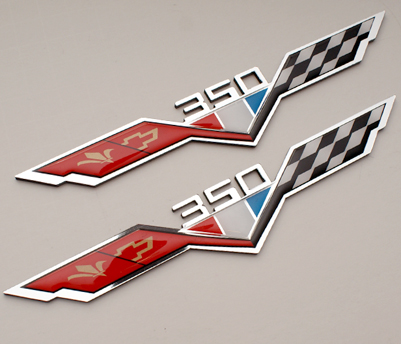 chevy 350 heritage flag emblems 