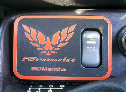 Firebird TransAm TCS, convertible and shifter plaque