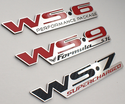 custom firebird trans am formula ws6 ws7 ws9 emblems